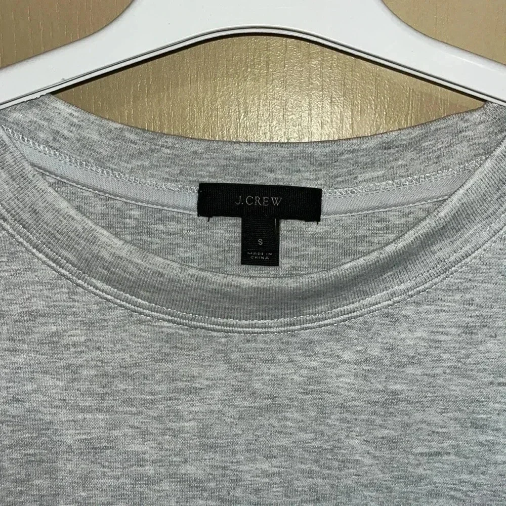 J. CREW crewneck gray sequin hem size small